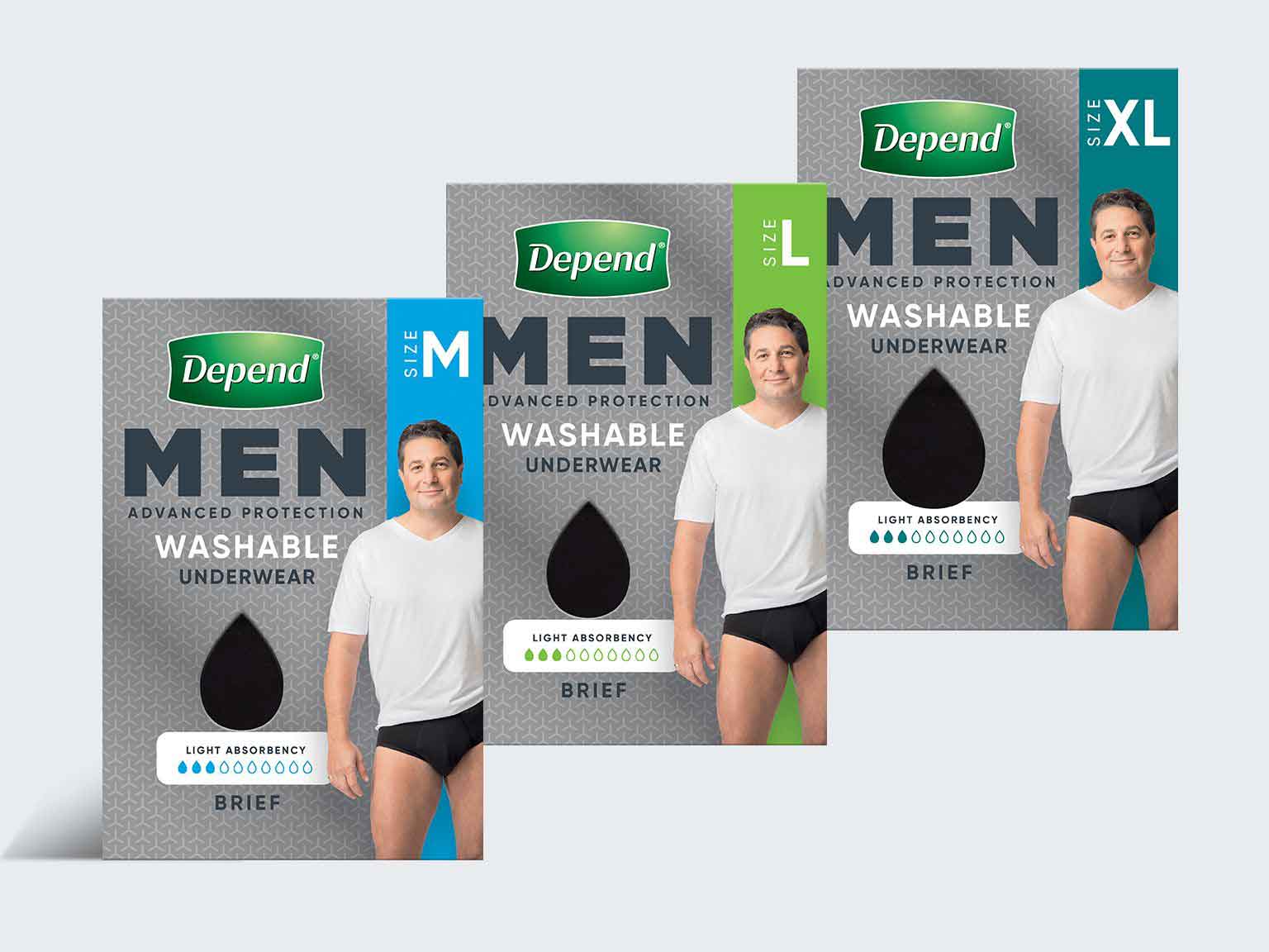 Depend Men Advanced Protection Washable Incontinence Underwear