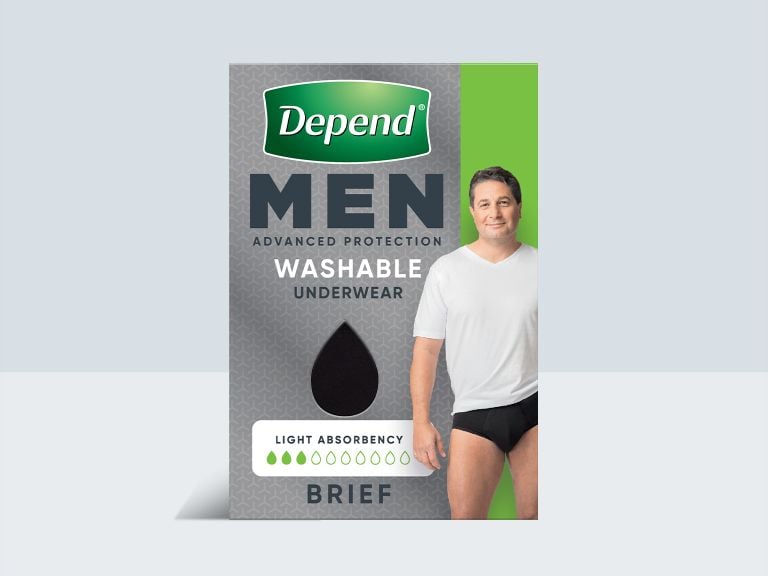 Men's washable urinary incontinence underwear with button, easy to